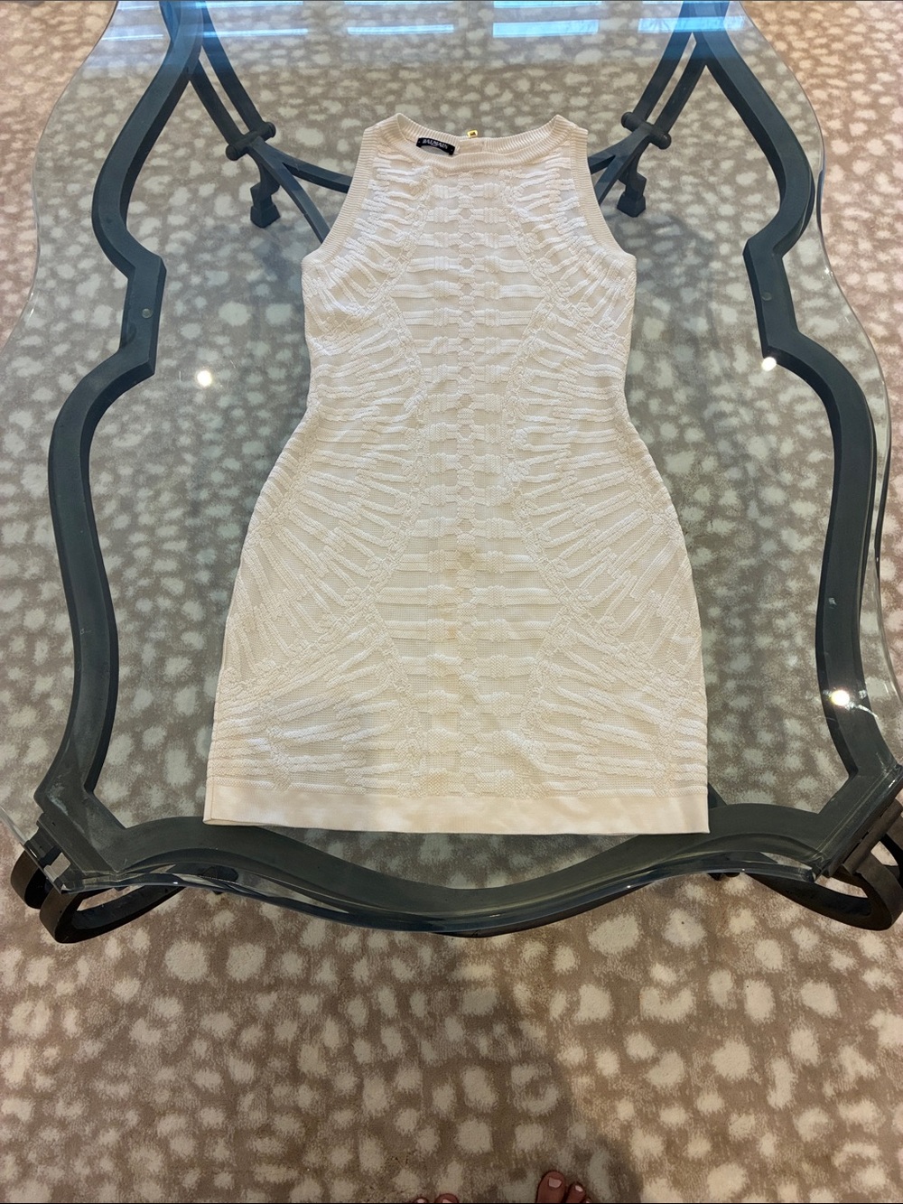 Authentic Balmain cream/white dress